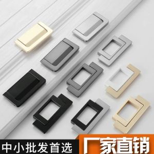 Handle lemari Handle Emas Hitam Gold Tarikan Laci Minimalis Modern Gagang Pintu Lemari Persegi Panjang Knob Knop Gagang Lemari Laci Handle Gold