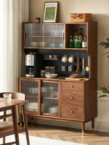 YUANSHI YUANSU | Solid North American Walnut Wood Simple Storage Sideboard