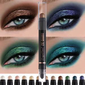 ชุดปากกาอายแชโดว์ อายแชโดว์เนื้อมุก อายแชโดว์อเนกประสงค์แบบสัมผัสเดียว ไฮกลอส ปากกาอายแชโดว์เนื้อเนียนละเอียดพร้อม Fi