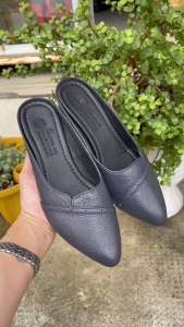 Giày Dép Nữ Sục da bò đế xuồng 5cm mũi nhọn Trường Hải S129 CÓ SIZE LỚN