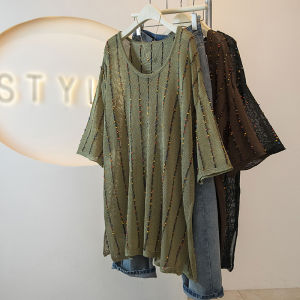 AIYITI | Colorful Dots Loose Large Size Summer Short Sleeve T-Shirt