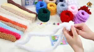 20mm*1M DIY Plush Wool Wire Twist Stick Coral Fleece Dense Handmade Craft Making Cute Dog Puppy Cat