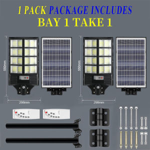 LED Solar Outdoor Waterproof Lights 1500W/2000W/3000W IP67 Rating Solar Floodlights/Spotlights with Motion Sensor Outdoor Garden Lights Automatic Lighting with Remote Control/Motion Sensor
