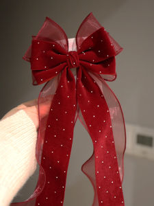 Princess Style Satin Hair Clip with Large Bow for Girls Childrens Accessories Korean Style Cardboard Packaging Female Gender