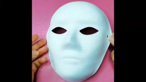 หน้ากากแฟนซี DIY สำหรับระบายสี หน้ากากเยื่อกระดาษ อนิเมะ ออกงาน แสดง ใส่ได้ทั้งเด็กโตและผู้ใหญ่ พร้อมส่งจากเมืองไทย