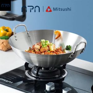 26/38/43/47/50/55/60/65/70/80/CM Stainless steel double handle pot easy to clean non stick surface