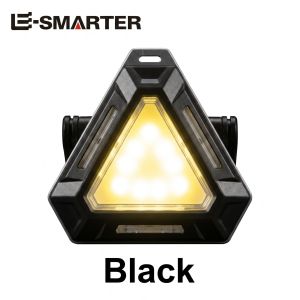 Magnetic Rechargeable Outdoor Flashlight Triangle Red Blue Warning Camping Lamp Compact Portable Multi-Purpose Light
