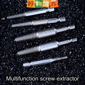 5PCS Screw Extractor Center Drill Bits Guide Set Broken Damaged Bolt Remover Hex Shank And Spanner TOLUS