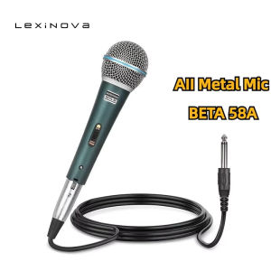 Free Gift: Metal BETA 58A Supercardioid Dynamic Vocal Microphone With ON/OFF Switch For Stage Singing Professional Wired Microphone for Shure Karaoke BBOX Recording