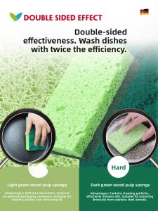 Vileda | Dual-Sided Dish Cleaning Sponge for Non-Stick Pans