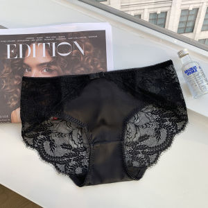 Quần Lót Lụa Tơ Tằm Quần Tam Giác Cạp Vừa Kháng Khuẩn Thoáng Khí Ren Thiếu Nữ Không Đường May Dòng Cao Cấp Cho Nữ Quần Lót Ôm Mông
