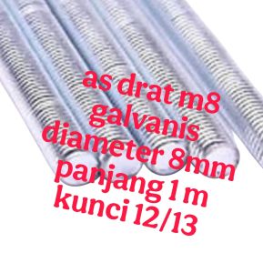 as longdrat/ as drat m 8 per 1 batang panjang 1m