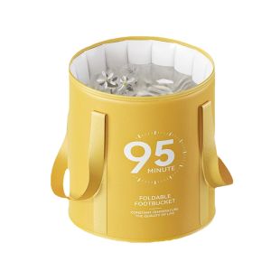 Foldable Portable Foot Bath Tub over Knee High Leg Bath Bucket Home Use Foot Wash Basin Simplicity Style with Cover Plastic Material