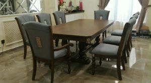 Modern 1+8 Wooden Dining Set