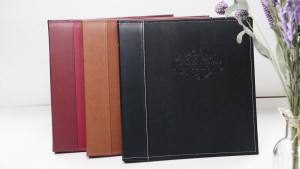 Photo Album Can Hold 3X5 4X6 5X7 6X8 8X10 Photos Leather Cover Magnetic Self-Stick Page Hand Made DIY Albums (Black Large)