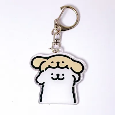 Creative Badminton Keychain Pendant Acrylic Dont Touch My Racket Warning Sign Cartoon Double-Sided Funny Badminton Gear