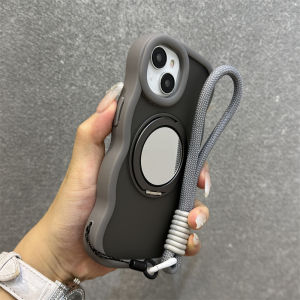 iPhone 15 pro Max Silicone Case Mens Womens Mirror Wave Design Skin Feel Creative Couples Phone Cover Apple 16 17 Compatible