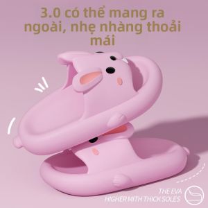 MONLEYTA | Dép EVA chống trượt hình thỏ dễ thương cho nữ Dép EVA mùa hè phong cách trẻ em dùng trong nhà cho bố mẹ và con cái