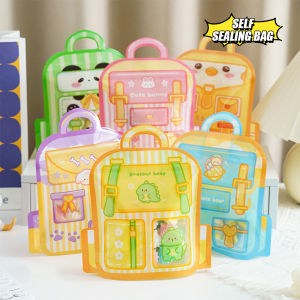 10 hand-held gift bags Childrens Day gift packaging window plastic candy bag childrens birthday bag cute cartoon