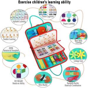 Sách Vải - Cặp Bận Rộn Montessori Cao Cấp Giúp Bé Phát Triển Kỹ Năng Toàn Diện. Đồ chơi thông minh cho trẻ từ 1 tuổi
