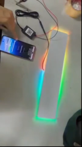 RGB Led Car Number License Plate Frame Magic Colour APP Control Light Lamp Lampu Plat Kereta