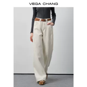 VEGA CHANG | Quần Tây Dài Thoáng Khí Thoải Mái Rộng Cao Waist Phẳng Thu