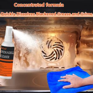 Oven Grill Cleaner Kitchen Cleaner Cooktop Degreaser Deodorizer Grease Stain Remover for GrillsMicrowaves Tile Kitchen Cleaning