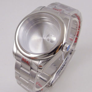200M Diver Case Polished Round Bezel 36mm 39mm Watch Case fit NH35 NH36 NH34 ETA 2824 PT5000 Sapphire Glass Steel Bracelet