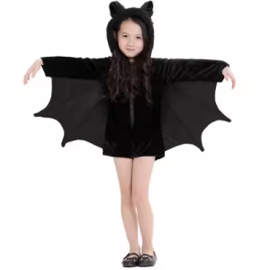 WUYIMEI|Halloween Vampire Bride Demon Bat Black Angel Family COS Clothing