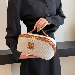 HOT Letters Womens Cosmetic Bag Portable Denim Storage Bag Large Luxury Makeup Bag Travel organizer Toiletry Wash Bag Canvas