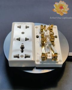 Ổ cắm điện nổi bắt tường loại đẹp cao cấp 2 cửa & 3 cửa