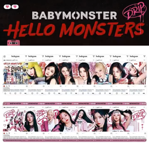 8pcs BabyMonster Post Insta PVC Semi-Transparent Photocard Collection Kpop Ruka Pharita Asa Rami Rora Chiquita Ahyeon Photocard Kad Foto