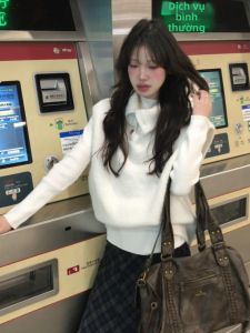 SENWA | Đầm Len Trắng Pháp Elegance