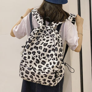 Túi Đeo Vai Đôi Họa Tiết Da Báo Cho Nữ Túi Học Sinh Túi Đựng Đồ Cho Học Sinh Trung Học Túi Đựng Đồ Học Sinh Đại Học Túi Đeo Vai Mềm