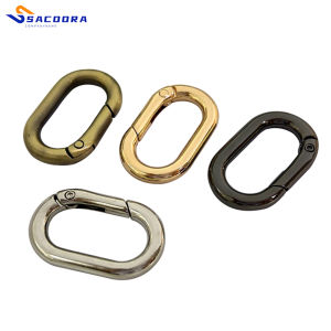 Durable Spring Closure Accessories: 5X Oval Spring O Ring & Openable Leather Handbag Strap