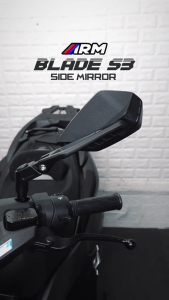 ARM Shadow Blade S3 Side Mirror 2-in-1 Design Lower/Standard Version Cast Alloy Stainless Steel Ball Joint 360° Fully Adjustment HD Anti-Glare Lens Universal Mount Arumi