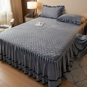 MANCAI | Thickened Fleece Warm Bed Skirt Single