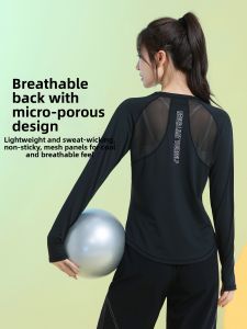BAISILING | Slimming Breathable Quick-Dry Long Sleeve Yoga Wear for Autumn and Winter