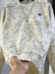 เสื้อสเวตเตอร์คอกลมแขนยาวปักลายบุขนแกะสไตล์อเมริกันสำหรับผู้ชาย ทรงหลวม สวมใส่สบาย ระบายอากาศได้ดี