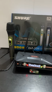 Shure 2 Channel UHF Professional Rechargerable Wireless Microphone System DM-209