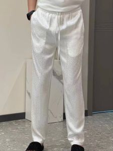 Mens Summer New Soft Comfortable Skin-friendly Casual Pants Fashionable Versatile Lightweight Breathable Business Casual Style