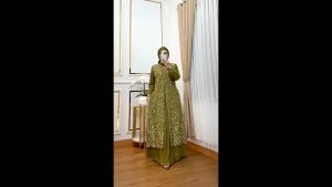 Gamis Dewasa Elegant Mewah Terbaru Rahma Dress Bahan Ceruty Babydoll Full Furing Mix Brukat Ukuran M L XL XXL 3XL Ld 100-130 cm Dress Wanita Kondangan Kekinian Warna Army Maroon Mocca Navy Salem Teracota