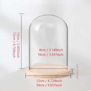 Glass Cover Doll Clay Figure Star Castle Hand Model Clock Dust Cover Display Box Transparent Desktop Ornament
