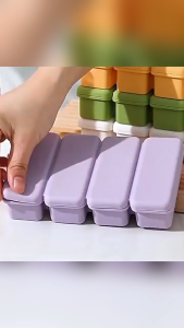 Water Bottle Bar Ice Tray with Lid for Freezer Silicone Ice Stick Mold with Support Fame Long Ice Cube Maker for Chilling Coffee Reusable Easy-Release Narrow Ice Tray