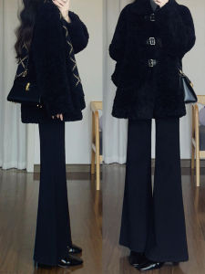 QIANCHANGNAAI | Thick Warm Stretch Large Size Slim Flare Jeans