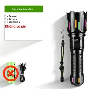 990000000LM Đèn Pin Sạc USB Siêu Sáng Đèn Pin Cầm Tay Mạnh Mẽ Tầm Xa 6000M Dành Cho Cắm Trại Đi Bộ Đường Dài Khẩn Cấp Với Khả Năng Điều Chỉnh Tiêu Cự