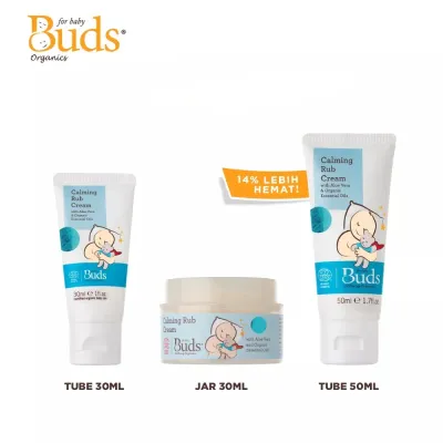 Buds Organics Calming Tummy Rub Cream 30ml 50ml - Krim Penghangat Tubuh dan Pereda Kolik Bayi Dan Anak