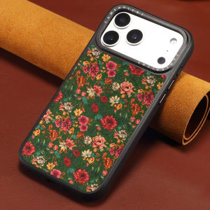 Ốp Lưng iPhone 18 Pro Max Sạc Không Dây Họa Tiết Hoa Mờ Sang Trọng Chất Liệu Nút Chai Mờ Có Nam Châm Dành Cho Apple 17 16 15