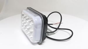KEVANLY | 1PCS 12Led Motorcycle LED Spotlight White Red Blue Flashing Strobe Light High Low Beam DRL External Headlight With Bracket