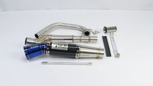 ATAKA HighMount Exhaust Pipe Type Pipe Full System Set For RAIDER 150 CARB/FI Open Canister Pipe 51MM/35MM